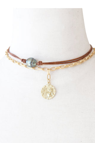 6 South Sea + Tahitian Knotted Lariat
