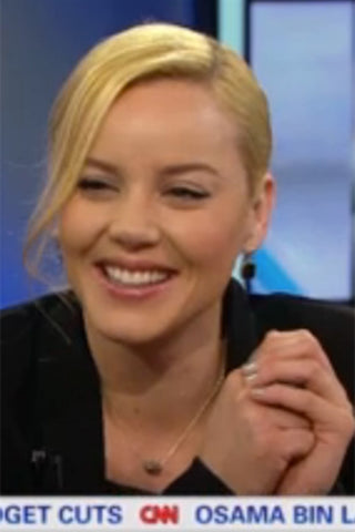 Nashville star Hayden Panettiere wearing Pave Hoop- Lt. Topaz crystal by Pame Designs on Access Hollywood