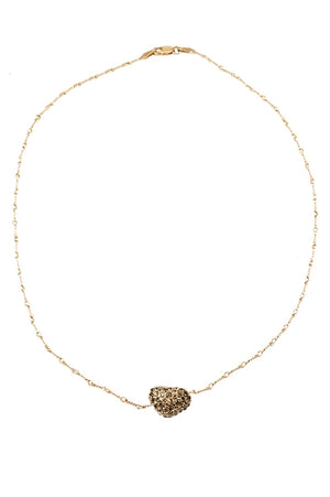 Pave Nugget in Brass Oxidized, Worn by Abbie Cornish
