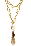 Josie Maran wearing Pame Brass Signature Necklace in Redbook 2012