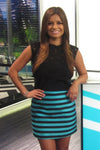 Kristina Guerrero from E! News wearing ZIg Zag Bangle in silver oxidized by Pame Designs