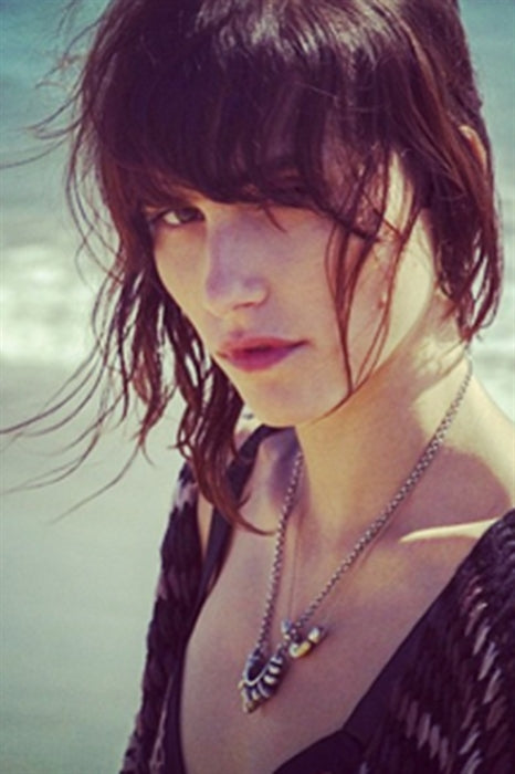 Langley Fox for Nylon Magazine Mexico wearing Montauk Pebble Necklace With Mixed Metals