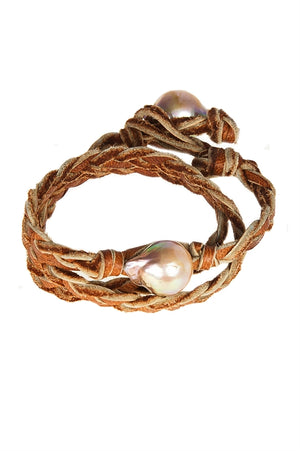 Pink Pearl Braid Wrap
