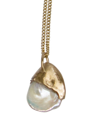 14kt Gold Dipped Fresh Water Pearl-Chain