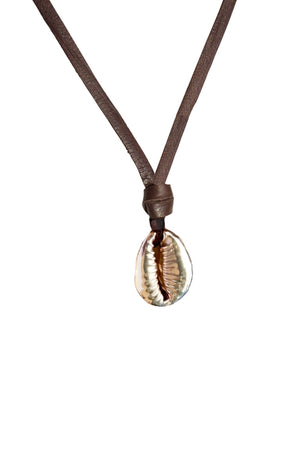 Cowrie Shell Necklace - 14kt Gold