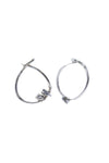Buried Sapphire Hoop Earrings-II