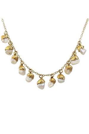 WATERFALL DIPPED PEARL NECKLACE